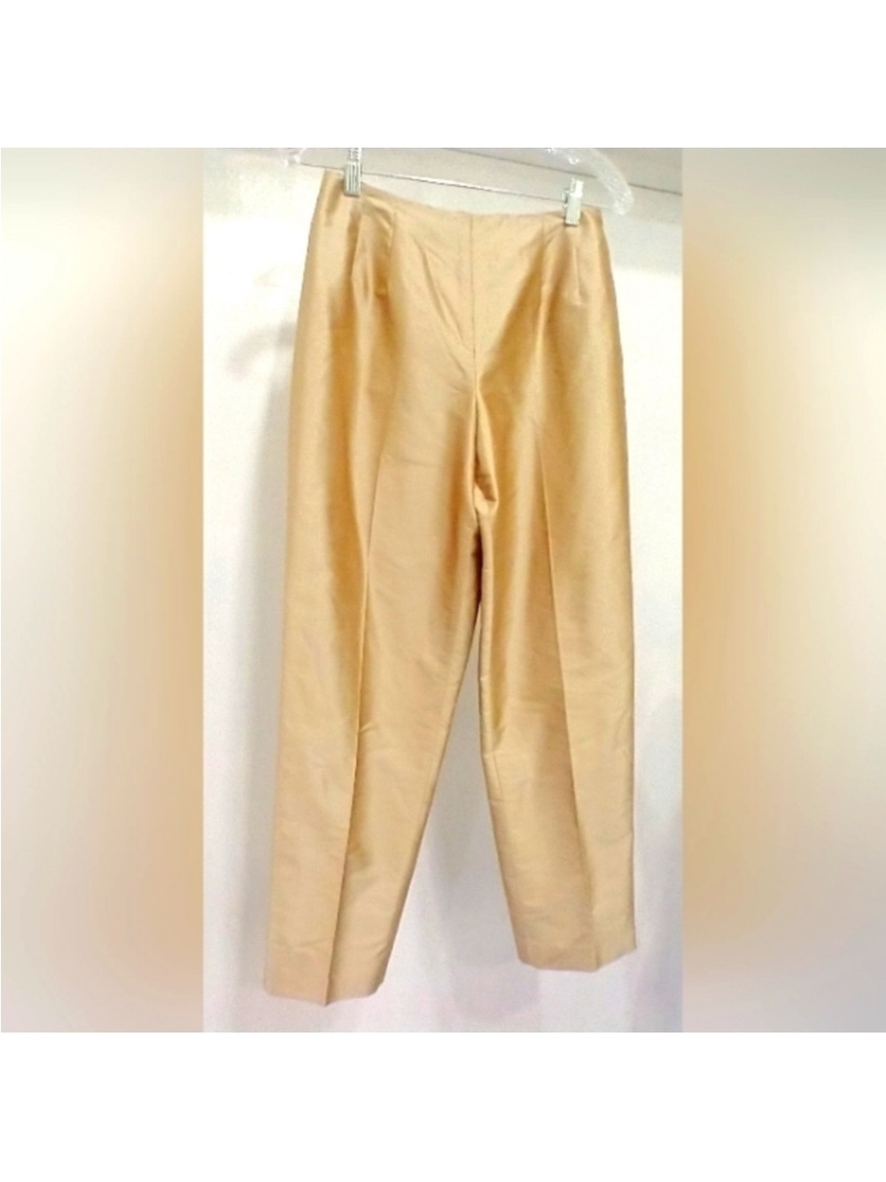 Talbots Gold Silk Straight-Leg Women's Pants